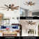 Jaysleen 60" Farmhouse Large Windmill Ceiling Fan with Light and Remote