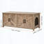Cat Litter Box Enclosure with 4 Doors and 2 Rooms