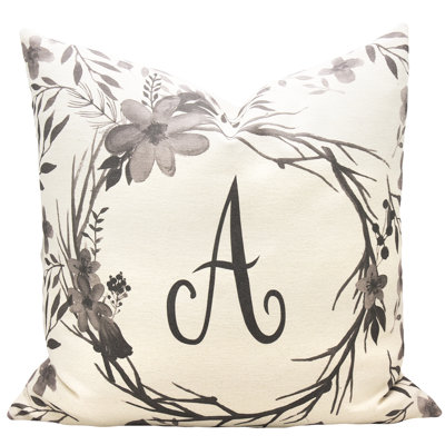 Floral Cotton Throw Pillow