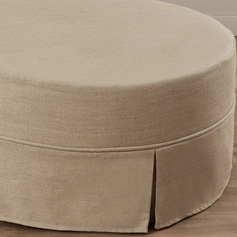 Repose-pieds 36 po 100% lin de couleur unie