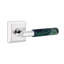 Ensemble de leviers d'intimité Emtek Select, rosette Quincy, tige en T, poignée en marbre vert, l 5,875 po x L 5,875 po-97982465-123174978