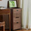 Armoire à bijoux rectangulaire en bois manufacturé brun noisette
