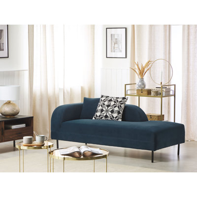 Masuda Velvet Chaise Lounge