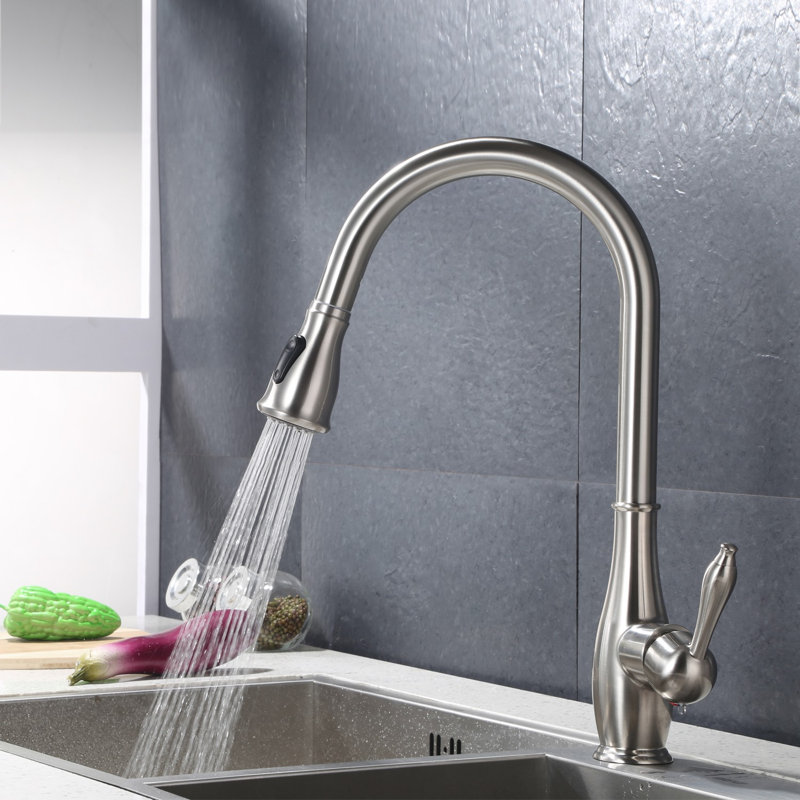 Topcraft Single-Handle Single-Hole Pull-Down Kitchen Faucet