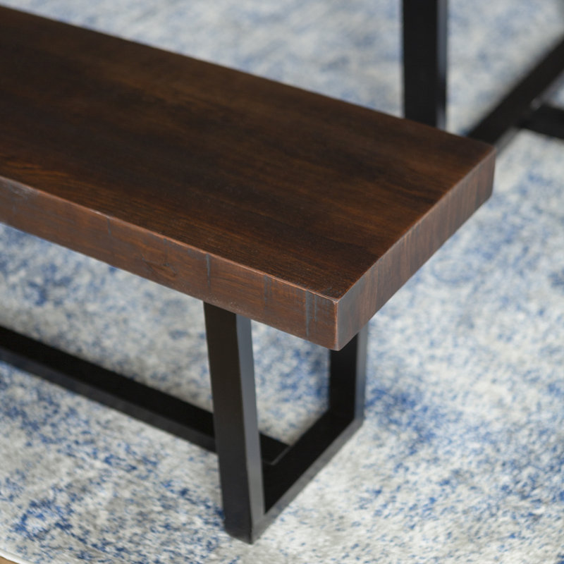 Banc en bois massif Amarapal, Acajou