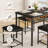 Dining Table Set for 4 with Upholstered Bench & 2 Chairs, Space-Saving Kitchen Dinette Set-1710043773