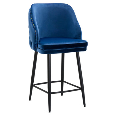 Atka Upholstered Counter Stool with Metal Frame