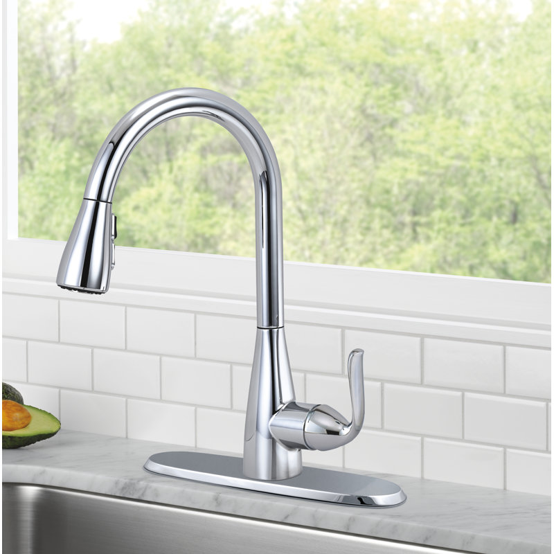 Robinet de cuisine à poignée simple Grenville, Chrome