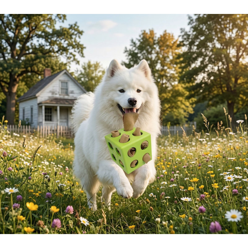 Jeu interactif d'enrichissement pour chien Snuffle Cube