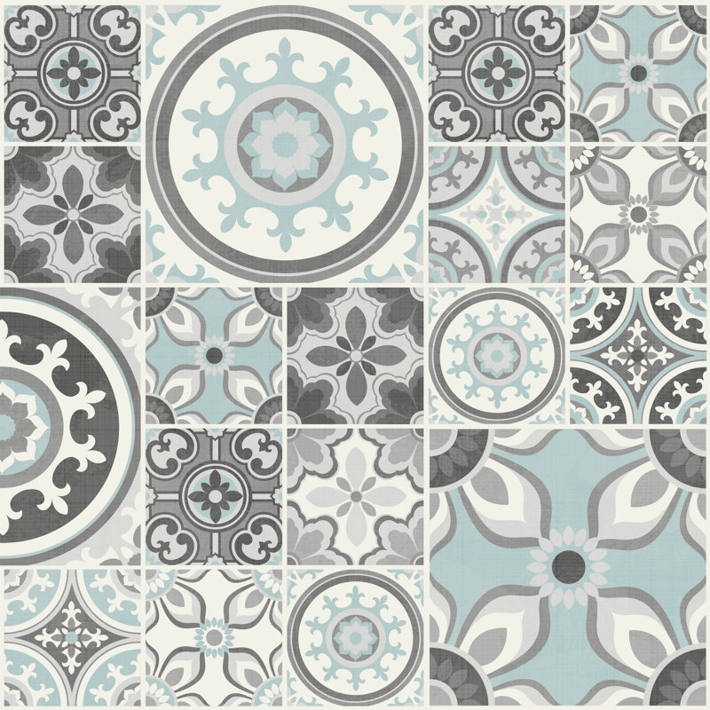Suzanni Tile I by Diane Kappa - Wrapped Canvas Print, 122cm H x 122cm W