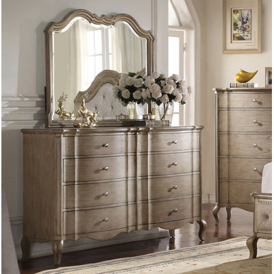 Commode double 8 tiroirs avec miroir Tasker