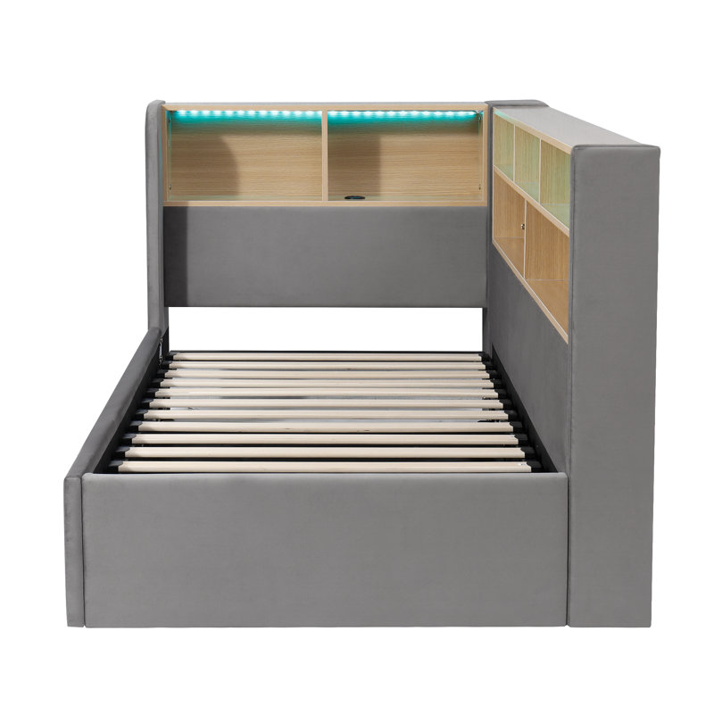 Metal Daybed, Grey, Single