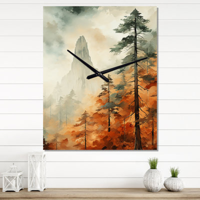 Dahlyla - Tree Redwood Wall Clock Oversized