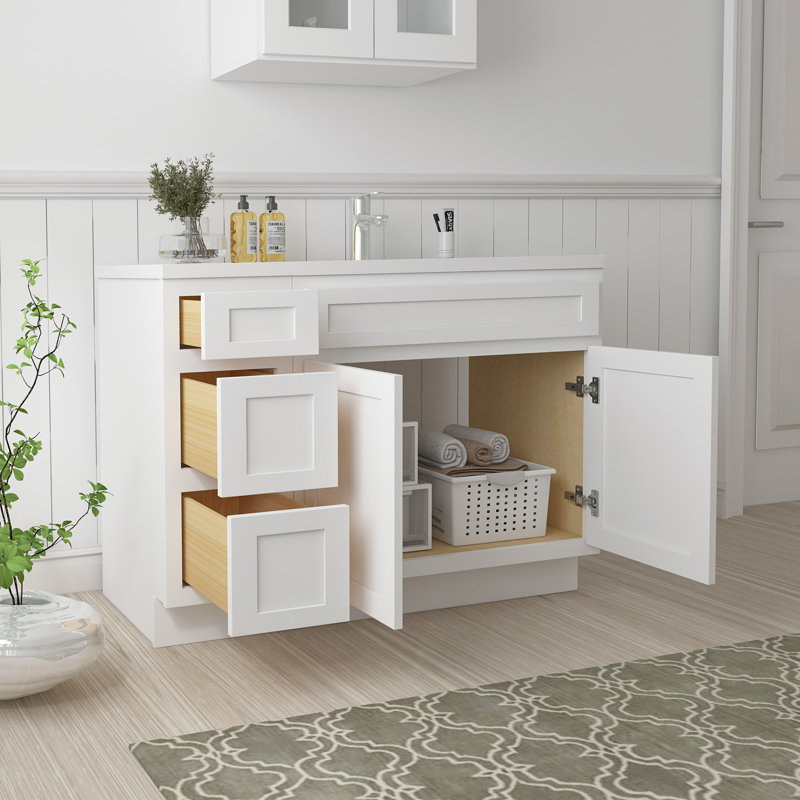 42'' Single Bathroom Vanity Base Only, White