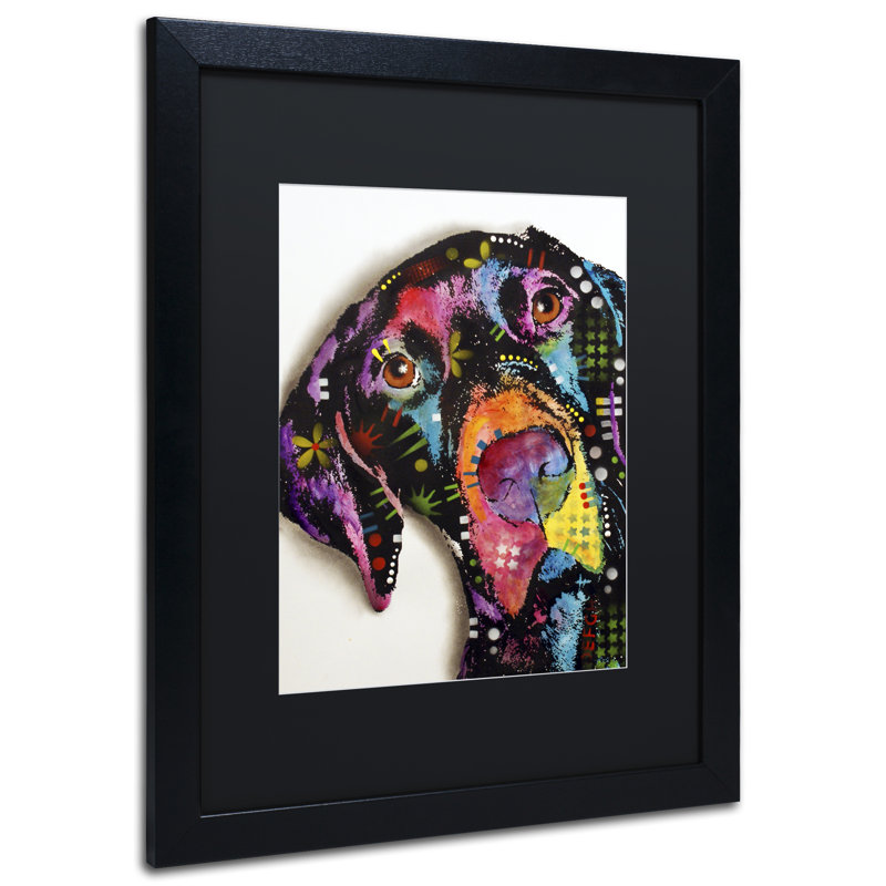 « pointer », impression encadrée sur toile, H 20 po x l 16 po x P 0,5 po