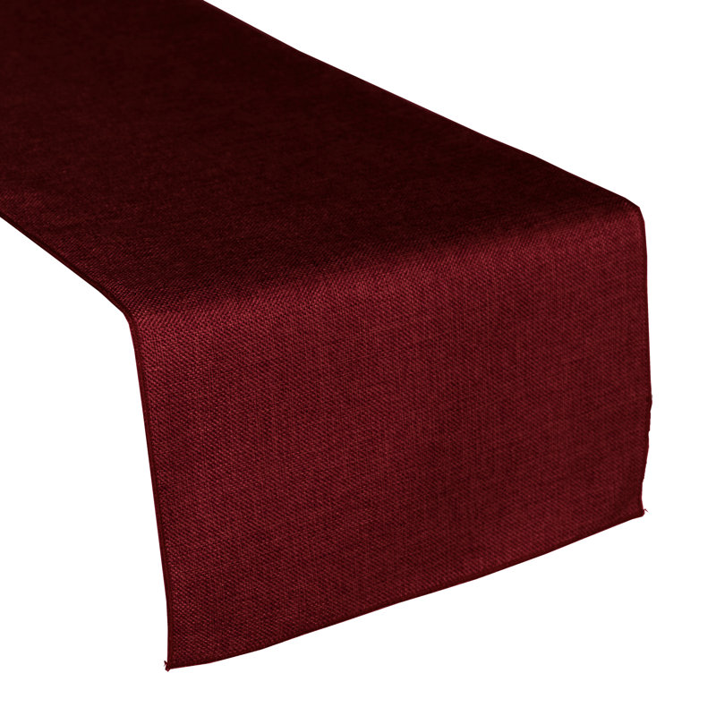 Chemin de table de couleur unie Iona-Lilly, 108 po x 12 po, Bourgogne