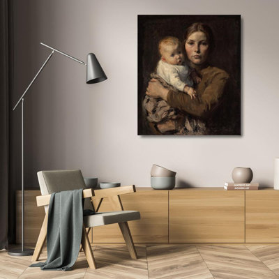 "Mother and Child" by  Gari Melchers - Gallery Wrap Canvas Wall Art