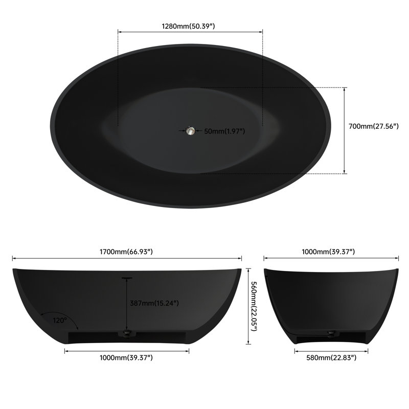 Baignoire profonde et bain tourbillon