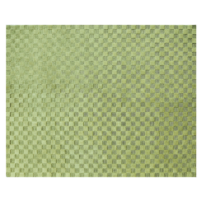 Moss Checkerboard Rug, Rectangle 8' x 10'