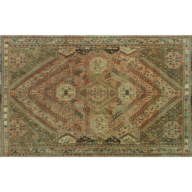 Tapis rouille semi-antique