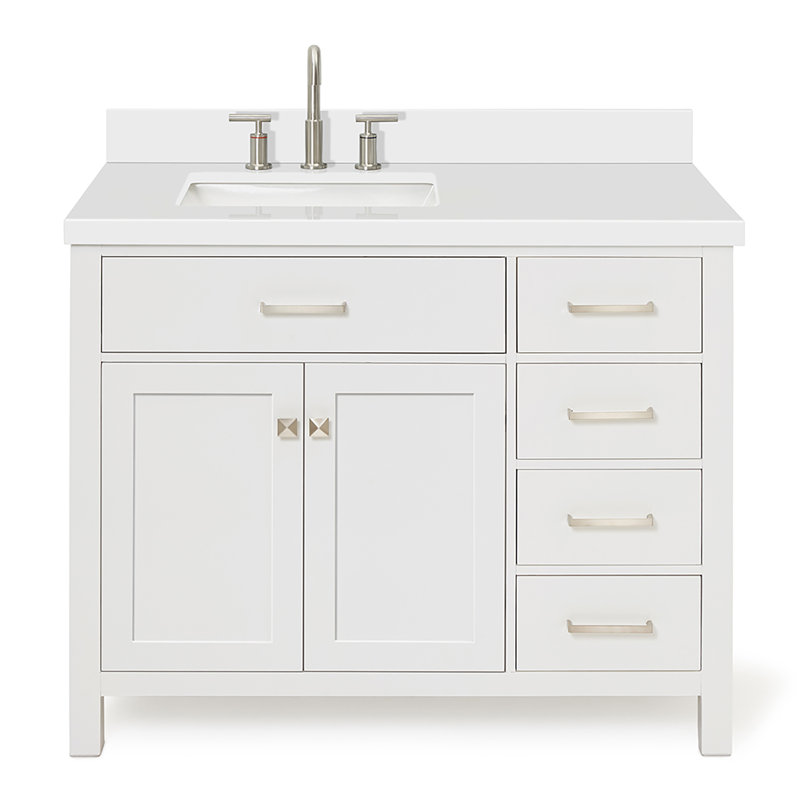 Ensemble de meuble-lavabo simple 43 po Abbate, Blanc