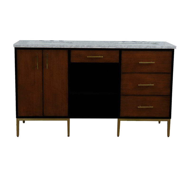 Ensemble de meuble-lavabo double 61 "