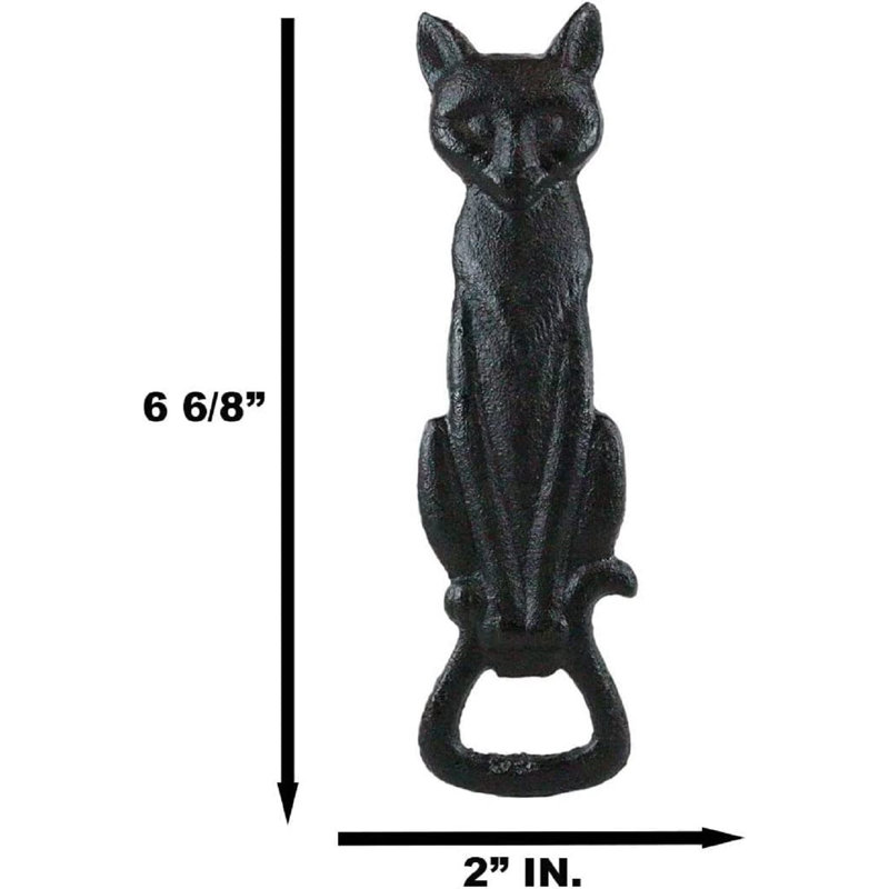Ouvre-bouteille de bière rustique en fonte noire Witchcraft