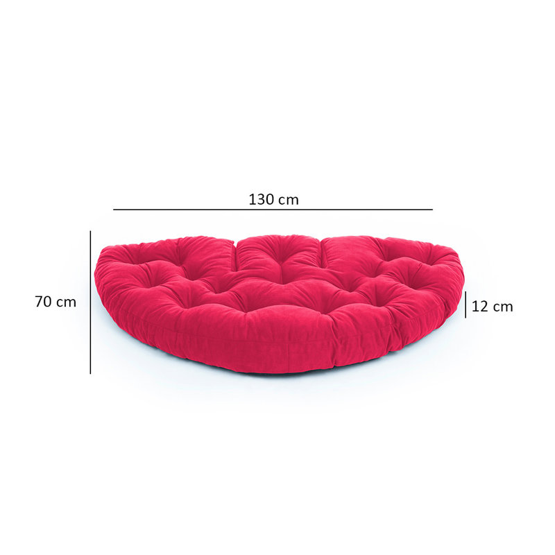 Petit fauteuil à billes classique, 100 % polyester fuchsia