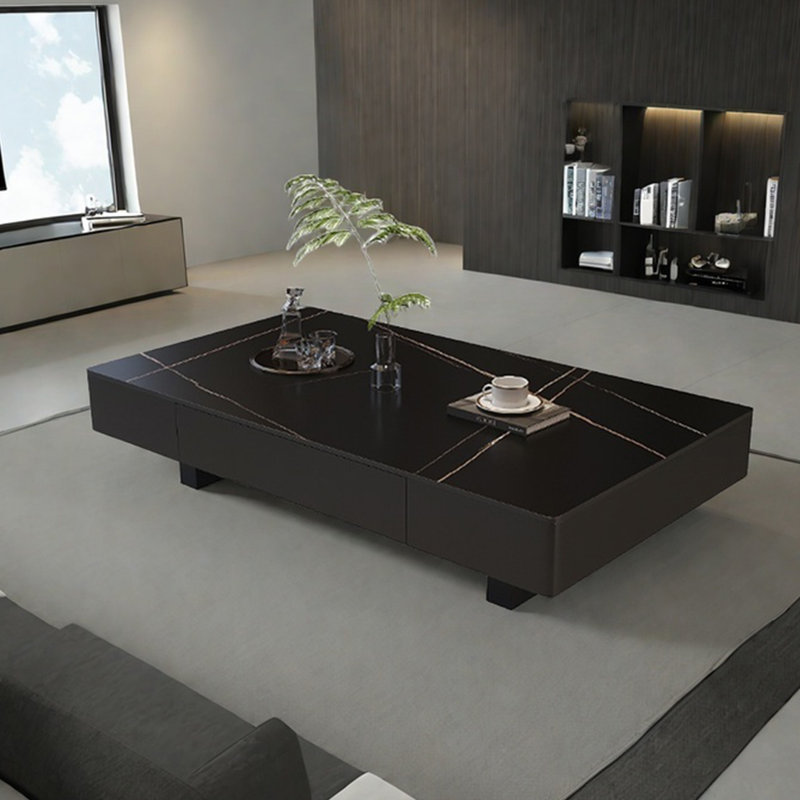Table rectangulaire légère et luxueuse, H 13,8 po x L 51,2 po x l 27,6 po