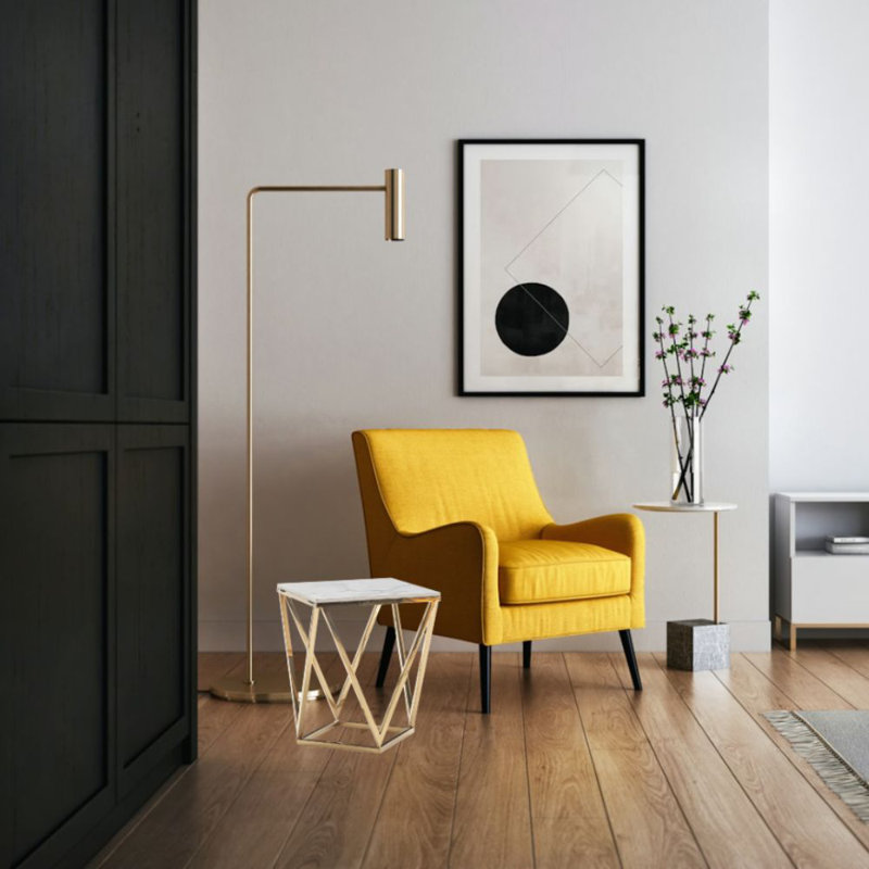 Table d'appoint Sunday, Doré