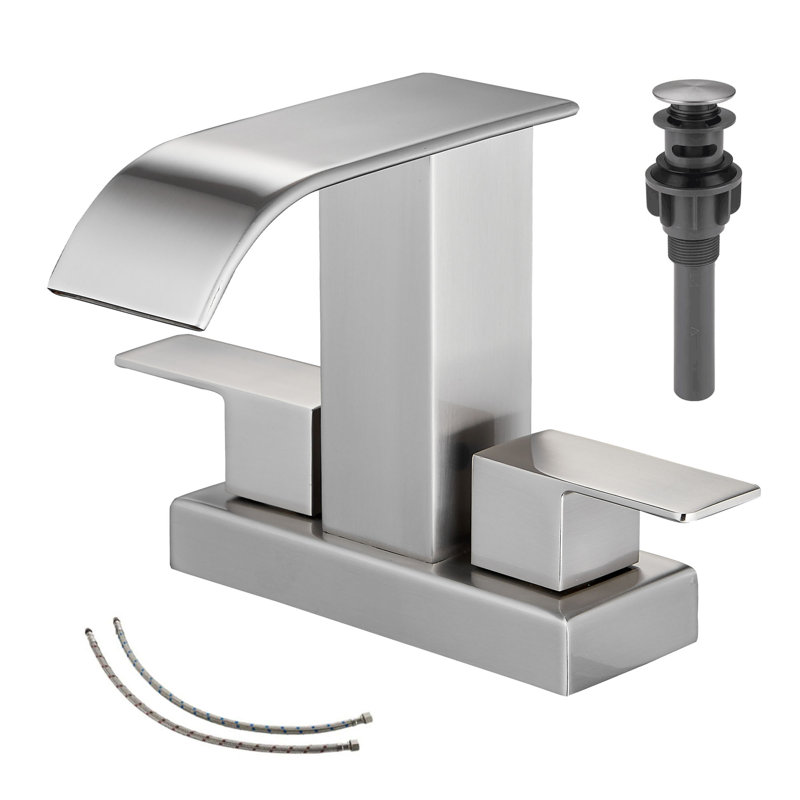 Robinet de salle de bain Centreset, Nickel brossé