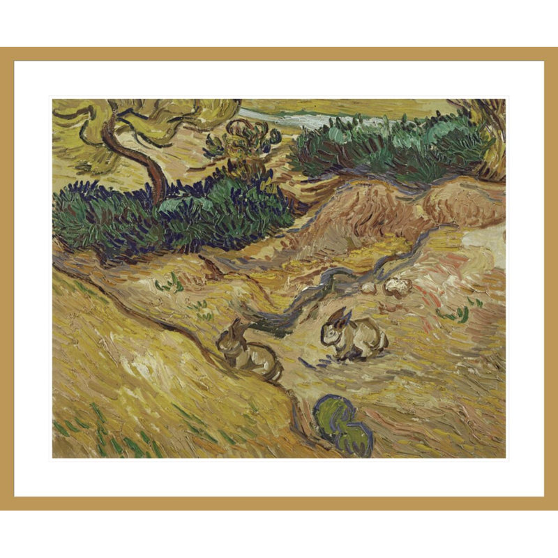 «Landscape with Rabbits» par Vincent van Gogh, impression giclée encadrée, H 33,5 po x l 40,32 po