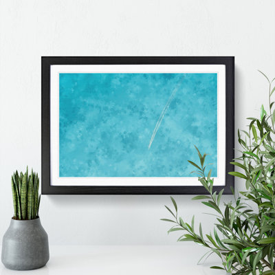 Airplane Trail In The Sky - Single Picture Frame Painting on MDF