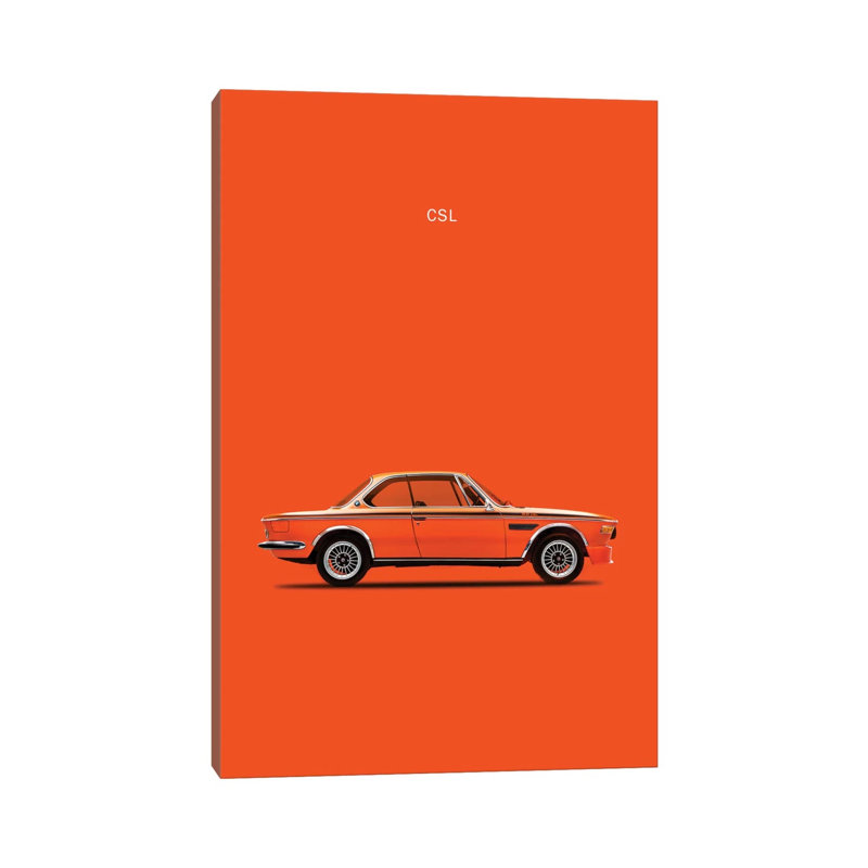 1972 BMW CSL by Mark Rogan - Print on Canvas, Wrapped Canvas, 66.04 cm H x 45.72 cm W x 1.91 cm D