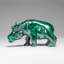Genuine Polished Malachite Hippo Carving (303.5 Grams)