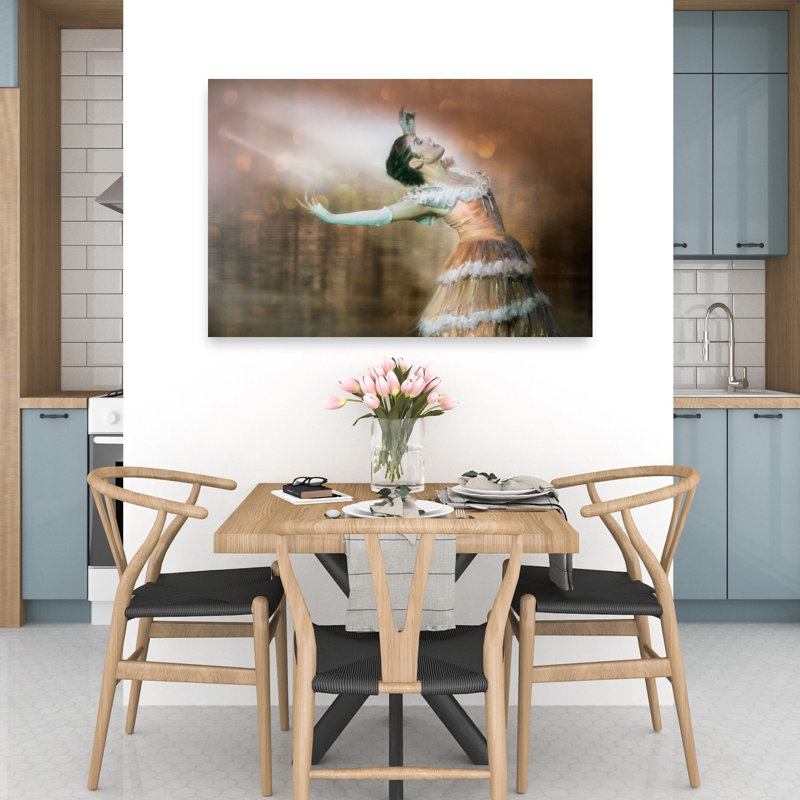 Affiche murale contemporaine abstraite « À danser », H 32 po x l 48 po