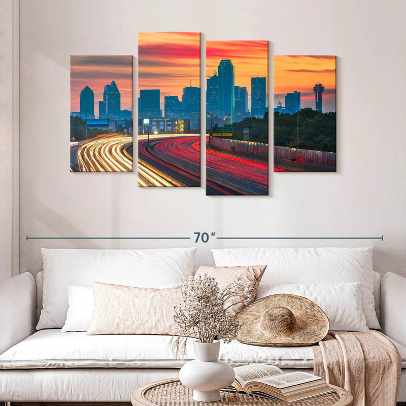 Marchelle Dallas City Light Trails, H 32 po x l 52 po