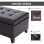 Banc de rangement avec repose-pieds de 51 po, coffre de rangement en similicuir avec plateau relevable, repose-pieds capitonné avec rangement pour le salon, vestibule-132900178-132900179-132900180