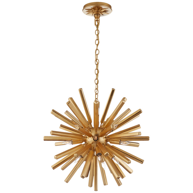 Lawrence 20 - Light Chandelier, Gold, 20" H x 20" W x 20" D