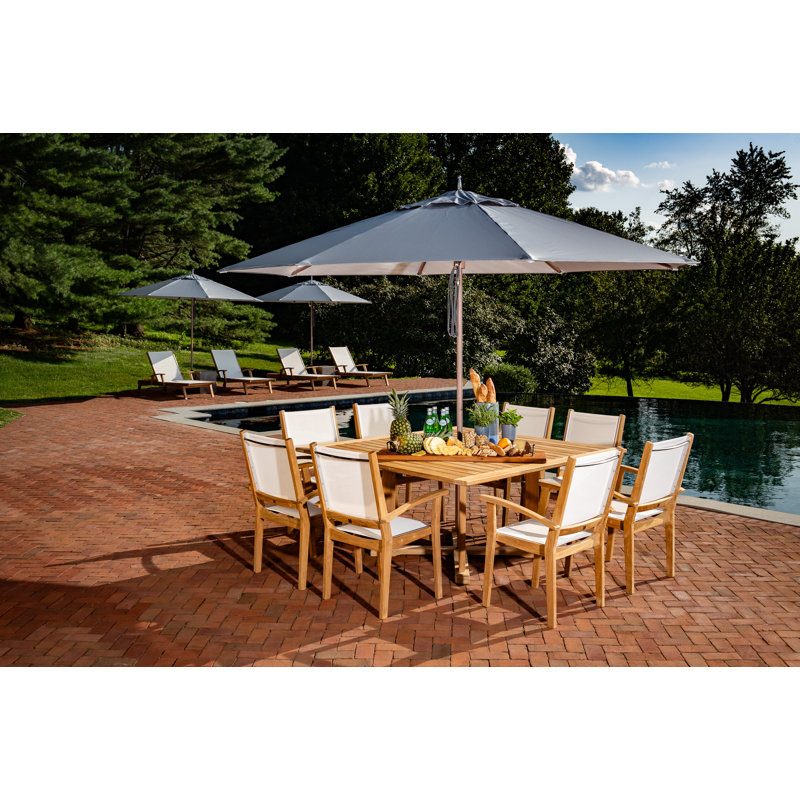 Bayhead Outdoor Teak Chaise Lounge, White