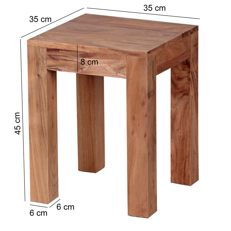 Lewistown Solid Wood End Table, Acacia