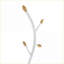 Coat Racks, Modern White Metal Standing Rack with Oak Wood Hooks | White | Wood