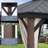 12 x 16ft Hardtop Aluminum Gazebo with Double-Layer Steel Roof - Wood Grain Outdoor Gazebo for Garden, Patio & Backyard-129675186