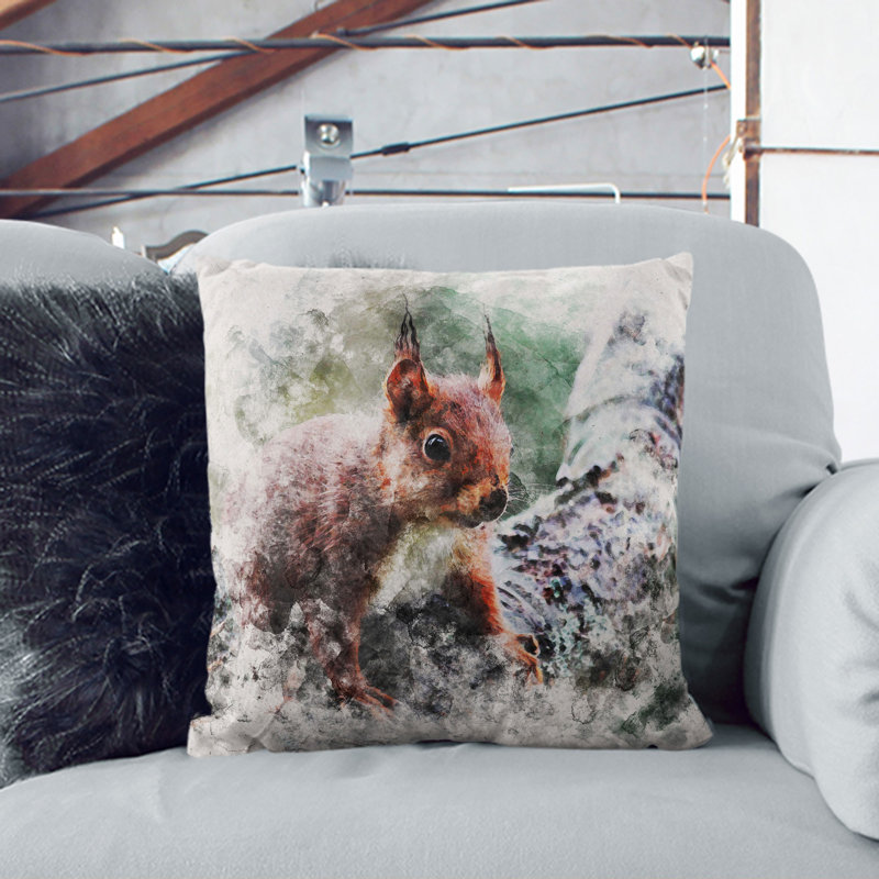 Square Cushion, 40cm H x 40cm W x 15cm D, White
