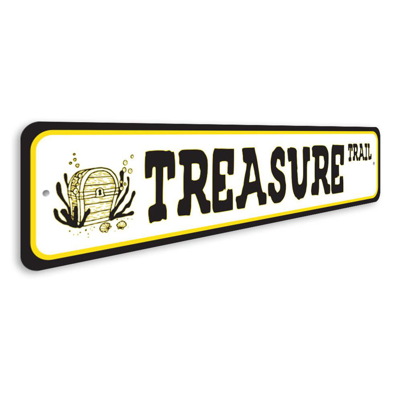 Panneau en aluminium Treasure Street, H 4 po x l 18 po x P 0,04 po