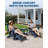 2PACK Folding Adirondack Chair with Ottoman, HDPE Outdoor Patio Chair with Cup Holder, All Weather Resistent Wooden Textured for patios, Decks, Gardens, fire Pit, Navy Blue-129880194