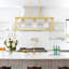 Lustre rectangulaire à 3 lumières pour îlot de cuisine-700556397