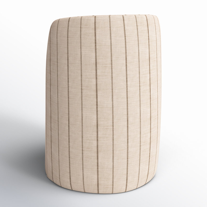 Begonia Upholstered Solid Wood Dining Chair, Fritz Charcoal Stripe