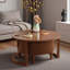 Table basse vintage gigogne avec tiroir et cannelure