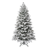 National Tree Company, First Traditions Collection, 6Ft Artificial Feel Real® Acacius Snowy Hinged Tree